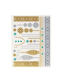 Ocean Series Sea Horse Tortue Octopus Starfish Sexy Retro Golden Silver Métallique <span class=keywords><strong>Temporaire</strong></span> Flash Inspiré <span class=keywords><strong>Tatouage</strong></span> Autocollant - Product Image 5