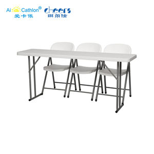Mesa dobrável para conferência, 182cm de comprimento, estreita, dobrável, leve, 6 pés, mesa de treinamento de seminário - Product Image 1