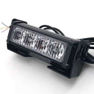 12V 4LED auto griglia paraurti luce alloggiamento in alluminio rosso <span class=keywords><strong>blu</strong></span> ambra colore emeregcny luce <span class=keywords><strong>lampeggiante</strong></span> - Product Image 4
