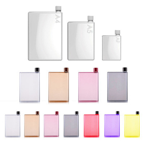 Drinkware, प्लास्टिक स्पष्ट फ्लैट पानी की बोतल - Product Image 2