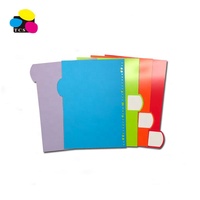Separadores de Archivos de Papel Azul A4 de 5 Pestañas, Económicos y Ecológicos para Oficina, con Opción de Logotipo Personalizado Laminado, Impresión UV Offset, 2025