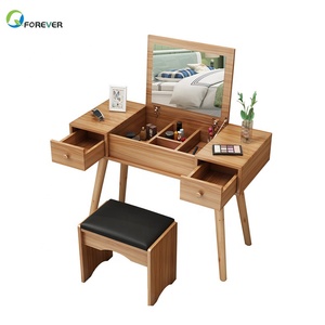 Northern Europe Style Modern <strong>Mini</strong> Dressing <strong>Table</strong> <strong>with</strong> Mirror and <strong>Stool</strong> - Product Image 1