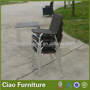 Empilable en rotin à manger table <span class=keywords><strong>d</strong></span>'<span class=keywords><strong>appoint</strong></span> et chaises - Product Image 2