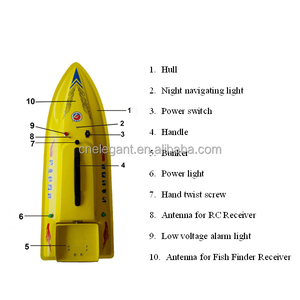 Telecomando barca da pesca con lenze a canna hyz-80a con fish finder - Product Image 2