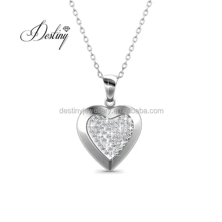 Gioielli Destiny gioielli FAI DA TE a forma di cuore photo frame locket pendenti realizzato con il Cristallo