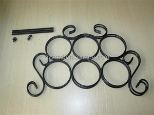 Fabrication de 7 bouteilles de vin étagère de stockage comptoir menuet forme bouteille de vin armoire garde-manger métal présentoir à vin - Product Image 5