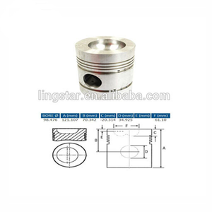 Parti del trattore pistone utilizzato per Massey Ferguson MF 240 parti 743110M91 68301 - Product Image 3