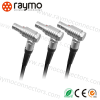 3pin conector 90 grados adaptador de conector con Cable Asamblea Rs232 D-tap Usb Rg58 Rg59