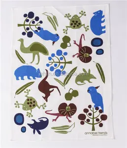 ऑस्ट्रेलियाई डिज़ाइन मुद्रित चाय तौलिए वैयक्तिकृत अनुकूलित रसोई तौलिया