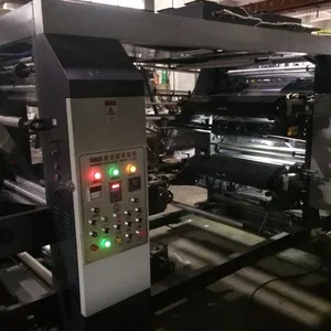 อัตโนมัติ4สีเครื่องพิมพ์ฟิล์มถุงพลาสติกความเร็วสูง Flexo Printing Machine