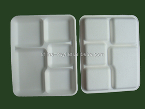 Năm khoang thân thiện với môi trường dùng một lần trường/Nhà Tù khay thức ăn không pfas - Product Image 2