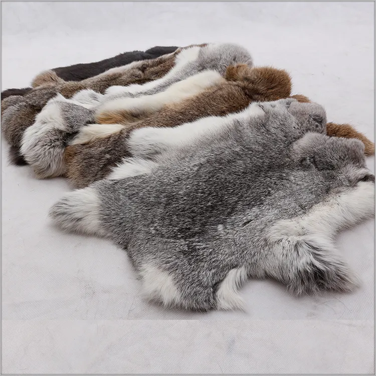 ALICEFUR Wholesale supply rabbit pelt real natural rabbit fur skin for sale