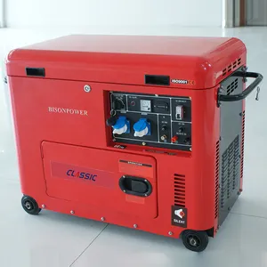 BISON (cina) generatore Diesel silenzioso 6kva 6kw generatore Diesel portatile trifase 6500w