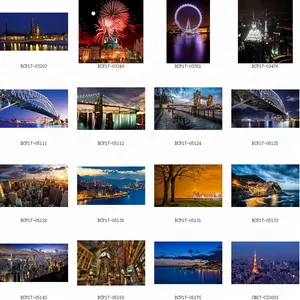 Art Prints Art Night City Printing Battery Operated Canvas Pictures Light Up Led Canvas Painting