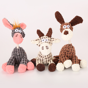 Dog Wholesale Pet Products Donkey Dog Toys Shape Plush Dog Toy With Rope