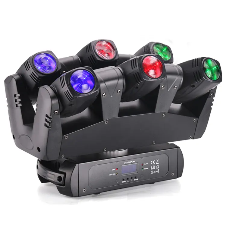 GuangZhou led 6*10w RGBW Six Shooter Moving Head Beam Light Factory Sale Dj Event Stage China Moving Heads Lights
