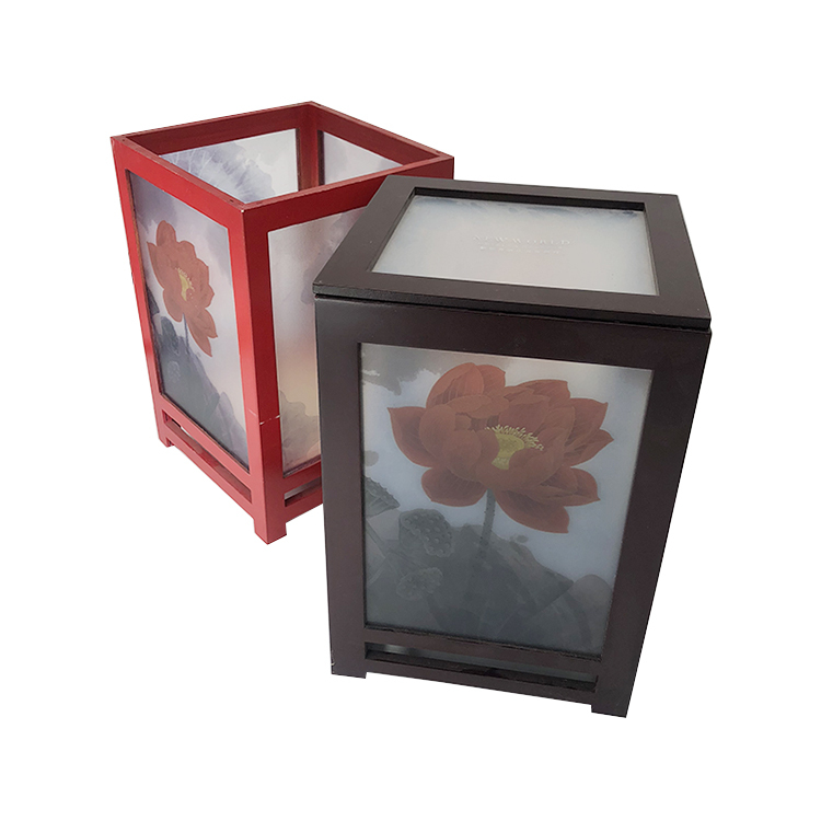 Venta al por mayor de moda de lujo de MDF linterna pastel de luna de caja de madera