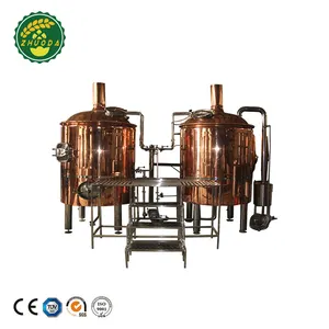 500L 1000L معدات تخمير البيرة النحاس الأحمر Brewhouse