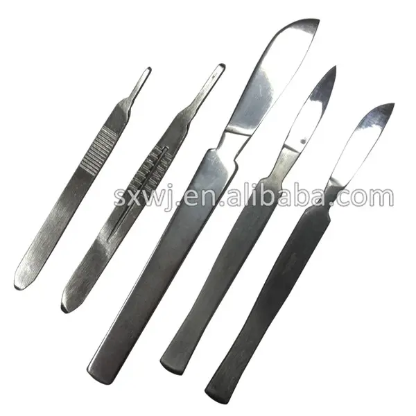 Instruments chirurgicaux pour infirmières, poignée de couteau chirurgical en acier inoxydable