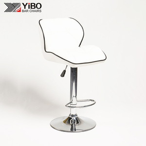 High Back and Chrome <strong>Adjustable</strong> <strong>bar</strong> <strong>Stools</strong> with Footrest PU <strong>bar</strong> Chair - Product Image 4