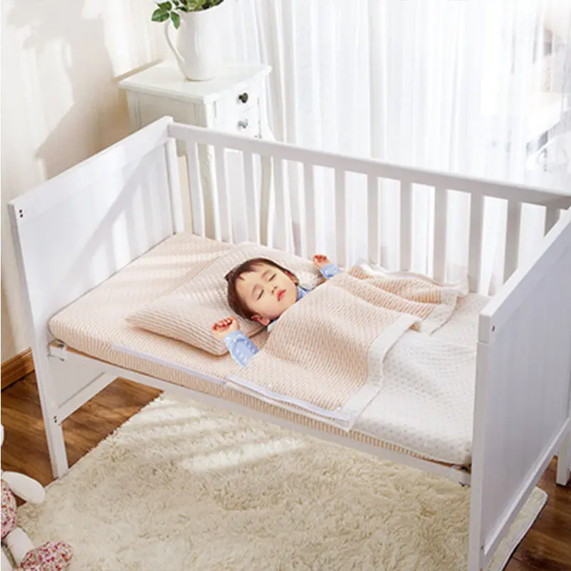 Preço de fábrica 100% algodão bebê berço conjunto de cama/colcha capa/lençol