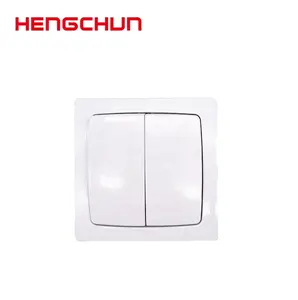 european style 2 gang 1way white color surface wall switch controller