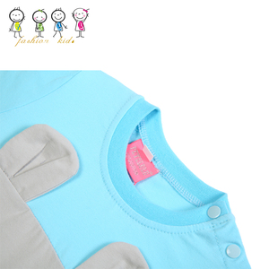Hot Sale lovely baby boy <span class=keywords><strong>100</strong></span> cotton blue suit cuttie mouse pattern bubbler with cost wholesale - Product Image 3