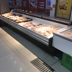 Vitrine de comptoir ouverte pour la viande fraîche, le poisson, la <span class=keywords><strong>boucherie</strong></span>, équipement de réfrigérateur, réfrigérateur à anneaux - Product Image 6