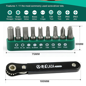 Bộ Tua Vít LAOA 10 Trong 1, Tua Vít S2, Công Cụ Đa Chức Năng Tiến Và Lùi Với Đầu Torx Có Rãnh Phillip - Product Image 2
