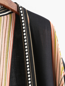 Ropa china OEM <span class=keywords><strong>de</strong></span> talla grande para mujer, Kimono informal holgado con diseño estampado Geo, Chaqueta abierta, Kimono <span class=keywords><strong>de</strong></span> verano, venta al por mayor, 2022 - Product Image 3
