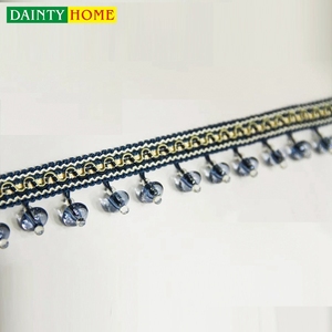 En gros Dentelle Perlée Fringe Chine Fringe Règlage Rideau Gland Cristal <span class=keywords><strong>Embrasse</strong></span> - Product Image 5