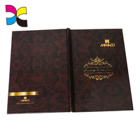 Buku sampul keras Offset buku menu restoran buku sampel kain