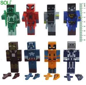 Set o f 8 super hero brick toys block mini action figure with 2 weapons