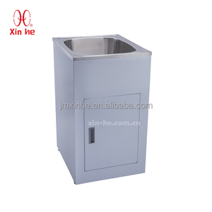 Wastafel Cuci Pakaian Stainless Steel Kapasitas Besar 30L/38L/45L dengan Kabinet - Product Image 4