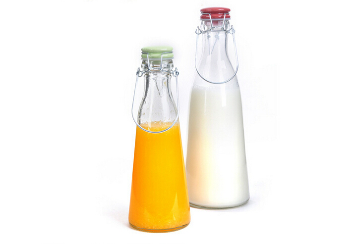 Wholesale 100ml Glass milk bottle 3oz with plastic lid