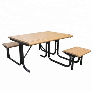 <span class=keywords><strong>ADA</strong></span> Thể Truy Cập Xe Lăn Truy Cập Tái Chế Nhựa Gỗ Ngoài Trời Dã Ngoại Bảng Và Băng Ghế Dự Bị Bộ - Product Image 1