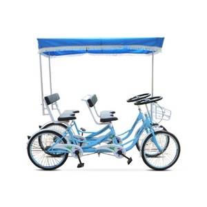 Hàng tăng gấp đôi 4 chỗ ngồi cho một gia đình đi xe đạp/vui chơi giải trí lớn cưỡi xe đạp/với đầy màu sắc mái - Product Image 6