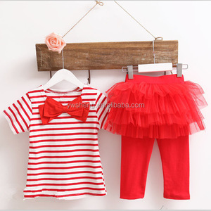 ¡Oferta! Ropa de algodón para niños, top de columpio y pantalones largos, conjuntos de ropa para niños al por mayor de china, top a rayas para bebés - Product Image 2