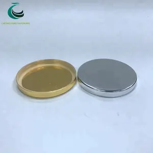 Gold/sliver Metal Aluminum Glass Candle Jar Metal Lid