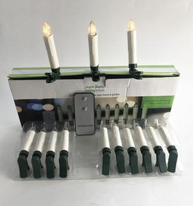LED Boom Verlichting 10 Draadloze Witte Kaars Met Afstandsbediening - Product Image 3