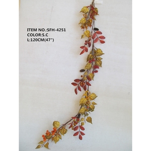 Guirnalda de 120CM Artificial de calabaza, naranja, Hojas de arce verde y Berry <span class=keywords><strong>Fall</strong></span> Archway - Product Image 2