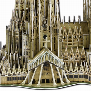 Rompecabezas 3D DE PAPEL DE LA Sagrada Familia, modelo de Catedral de la Basílica de Barcelona, juguete de Arquitectura de España DIY para niños, regalo de viaje para niños y niñas - Product Image 2