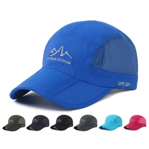 批发超细纤维运动帽网格折叠高尔夫球帽帽子可用于夏季