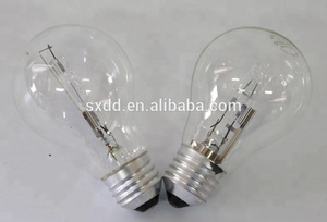Hộp màu nhà máy giá rẻ nhất bóng đèn điện <span class=keywords><strong>Halogen</strong></span> bóng đèn E27 E14 B22 AC110V AC230V. Thủy tinh CE Trung Quốc A55 A60 70W 100W 2000hrs - Product Image 3
