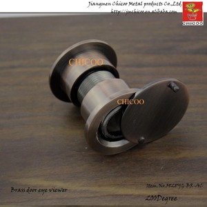 เครื่องดูประตูกระจกมุมกว้าง200องศาทองแดงโบราณพร้อมช่องมองภาพประตู - Product Image 3