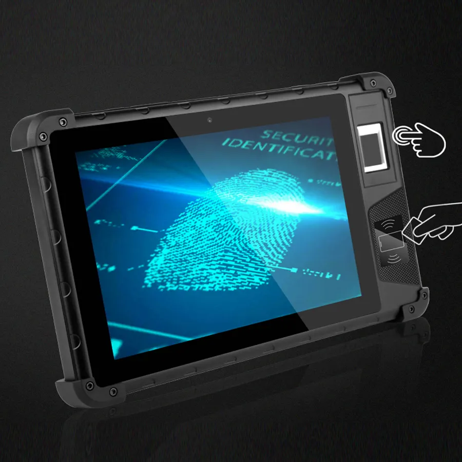 Su geçirmez IP65 3G 4G SIM kartı WIFI kablosuz taşınabilir NFC kapasitif sensör sağlam okuyucu PC Android parmak İzi tarayıcı tablet