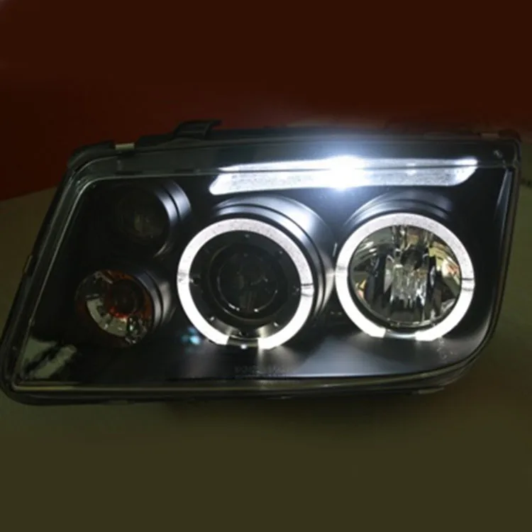 CR-Lights Angel Eyes Scheinwerfer Für VW Bora 1998-2005 - E-geprüft Mit LED Ringen