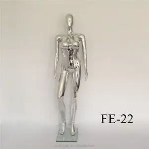 没有脸充气银色光泽塑料性感女性人体模特工厂批发 FE-22