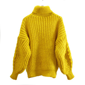 Épais chaud hiver long cachemire câble tricoté à la main femmes enceintes <span class=keywords><strong>pull</strong></span> pour <span class=keywords><strong>femme</strong></span> - Product Image 2