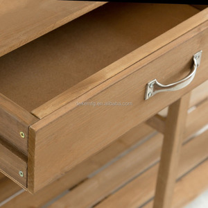 Table d'empotage en bois classique avec table étanche en métal avec étagère à tiroir d'armoire pour l'extérieur - Product Image 4